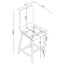 Counter Height Stools With Curved Back Design (Set of 2) - Clear