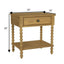 Traditional Durable Nightstand Table With Drawer And Shelf