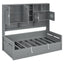 Daybed With All-In-One Cabinet And Shelf
