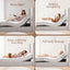 Caron - Queen Size Upholstered Wingback Bed With Adjustable Base Bundle Set - Ivory