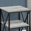 3 Tier Accent Table, Side Marble Look Contemporary & Modern