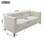 Modern 3 Seater Sofa, Upholstered Couch With Curved Armrests