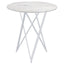 Halverson - Round Top Bar Table - White / Silver