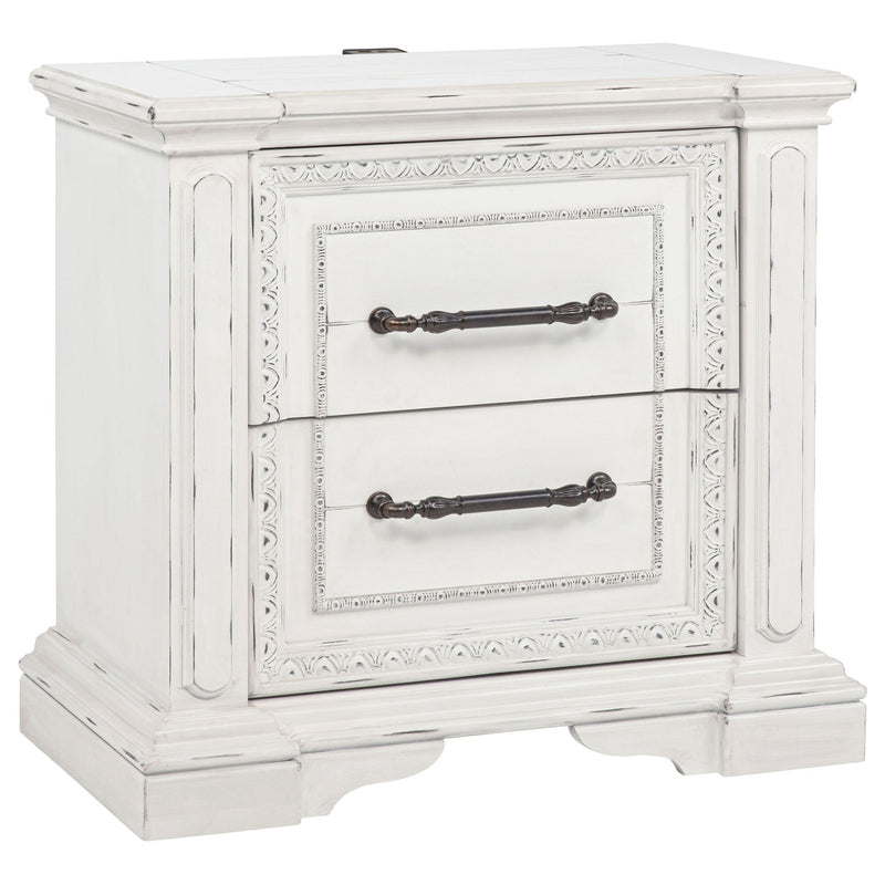 Bedroom Set With LED Lighting And Carved Moldings