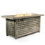 Propane Gas Fire Pit Table, 50000 Btu, Rectangular For Outside - Light Beige
