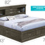 Traditional Style Bookcase Storage Bed