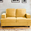 Modern Loveseat, Comfortable 2 Seater Couch With Deep Seating, Loose Back Cushions, Wide Arms