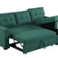 Upholstered Pull Out Sectional Sofa With Chaise