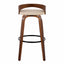 Grotto - Mid Century Modern Fixed Height Barstool & Swivel With Round Footrest (Set of 2)