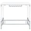Tonneson - Bar Table With Trestle Base And Wine Storage - White