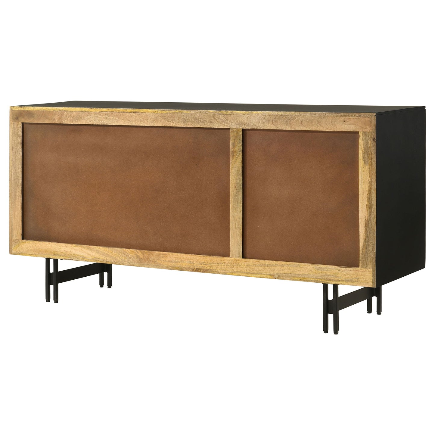 Madrid - 3 Door Accent Cabinet Doors - Natural / Black