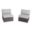Modular 4 Person Outdoor Seating Group With Cushions - Espresso