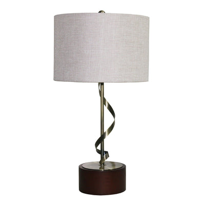 Nightstand Desk Lamp With Twisted Base - White