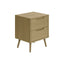 Accent Table With Storage Drawers - Natural