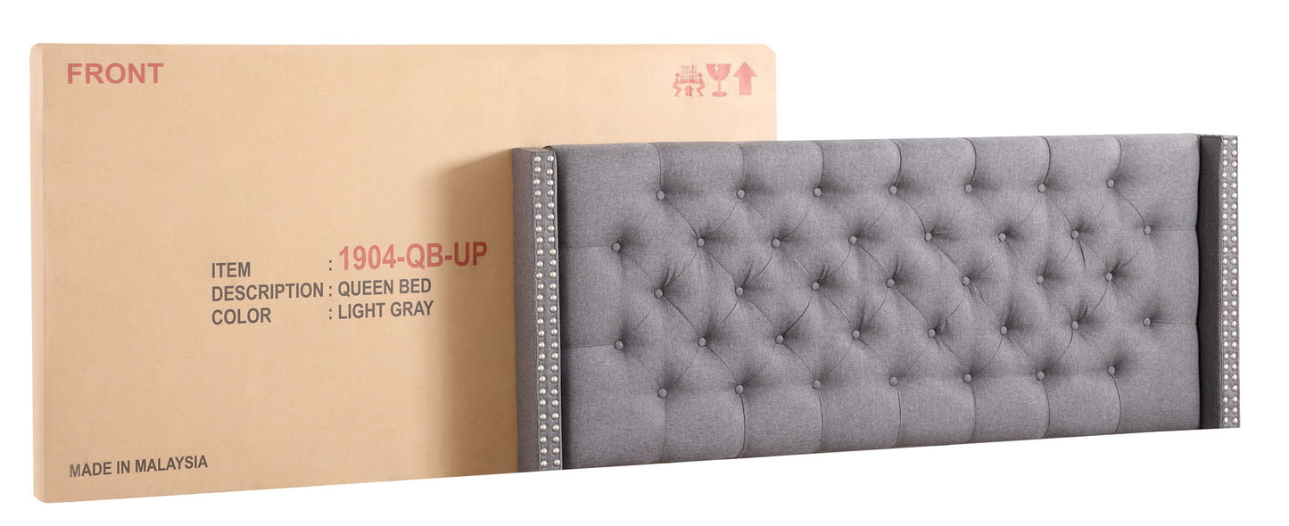 Nailhead Bed Transitional Vibrant