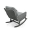Contemporary Minimalist Wicker Rocking Chair With Soft Cushions And Durable Wooden Frame