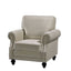 Upholstered Accent Armchair With Turned Legs For Living Room