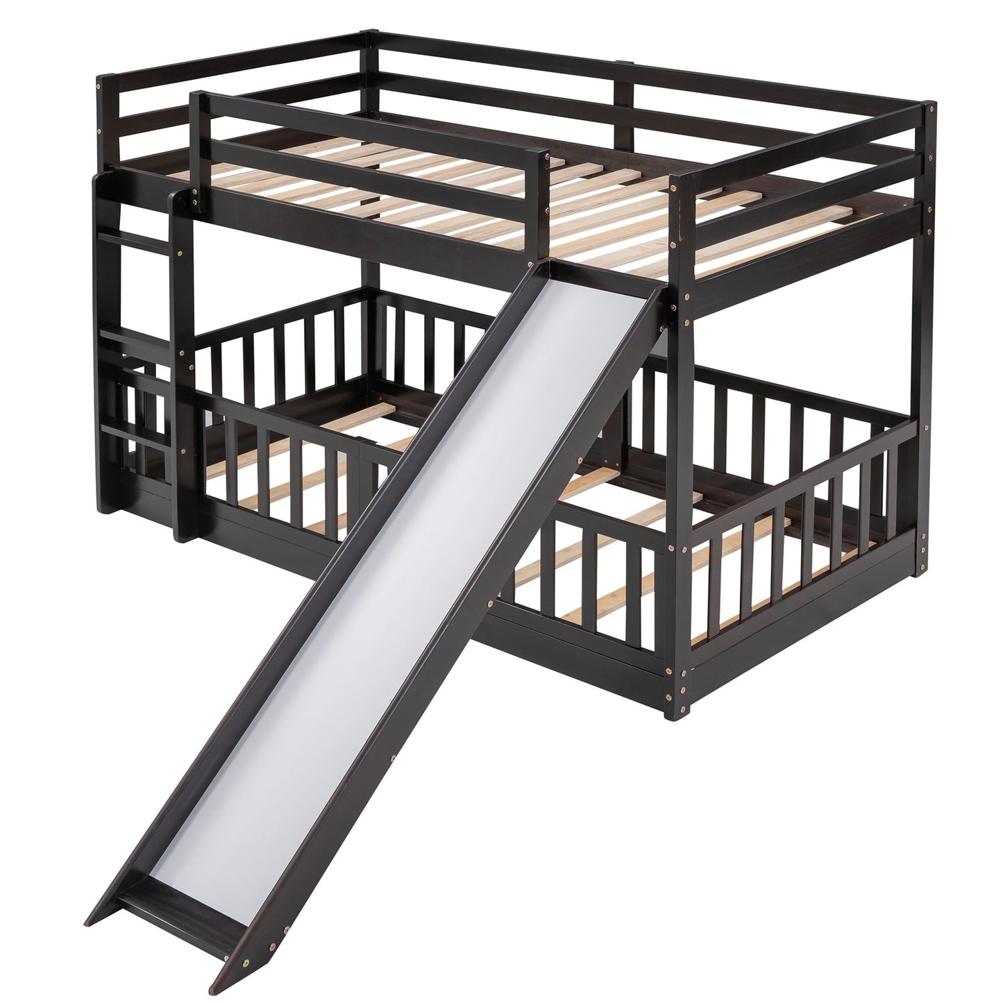 Bunk Bed With Convertible Ladder And Slide