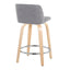 Toriano - Contemporary Fixed Height Counter Stool & Swivel And Round Footrest (Set of 2)