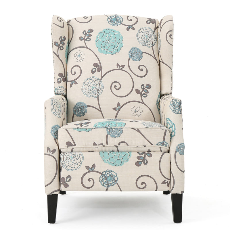 Westeros Wing Back Fabric Upholstered Recliner