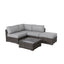 Seating Set With Cushions Handcrafted Wicker Design
