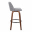 Toriano - Mid Century Modern Fixed Height Barstool Swivel And Round Footrest (Set of 2)