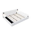 Upholstered Platform Bed Frame With Hidden Storage, Built-In Nightstands & LED Reading Lights