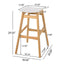 Modern Bar Stool Set With Upholstered Seating