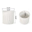 Planter With Subtle Pleated Design - Antique White