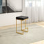 Joel - Upholstered Stool - Black / Gold