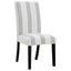Draper - Upholstered Dining Chair (Set of 2) With Vertical Stripes - Beige
