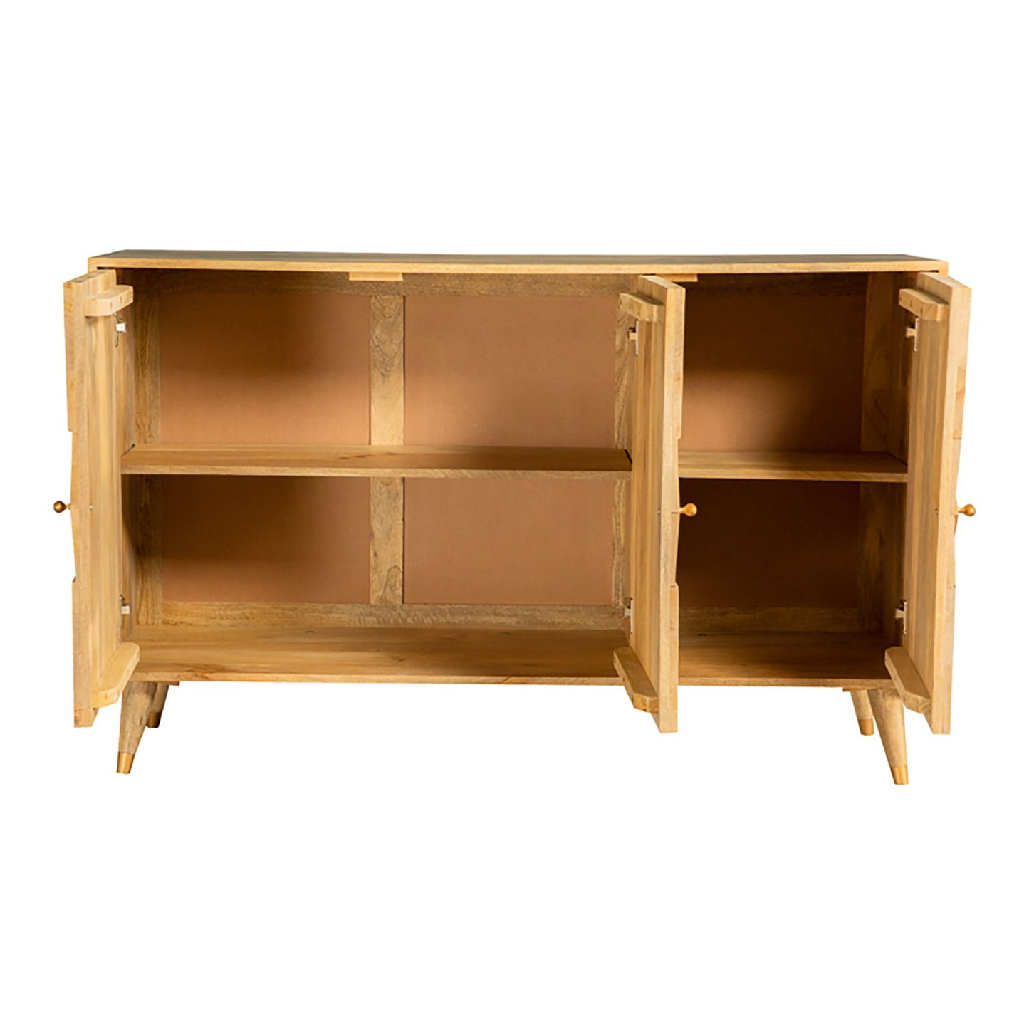 Austin - 3 Door Accent Cabinet With Tapered Legs - Natural