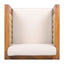 Outdoor Club Chair With Wicker Armrest