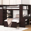 Loft Bed With A Twin Size Standalone Bed, Shelves, Desk, And Wardrobe