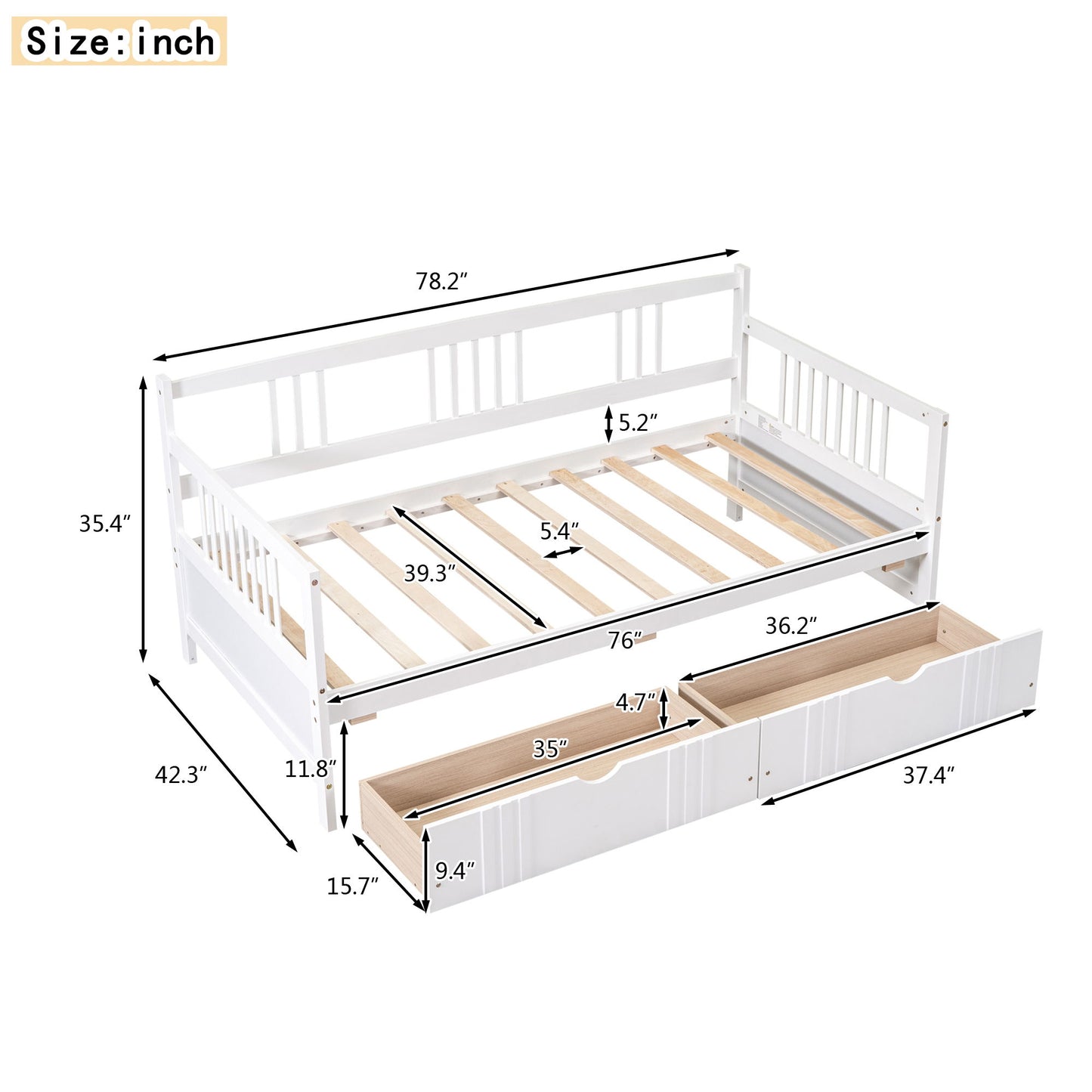 Multifunctional Elegant Modern Daybed
