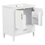 Elegant Fluted Bathroom Vanity With Sink, Soft Close Doors & Drawer