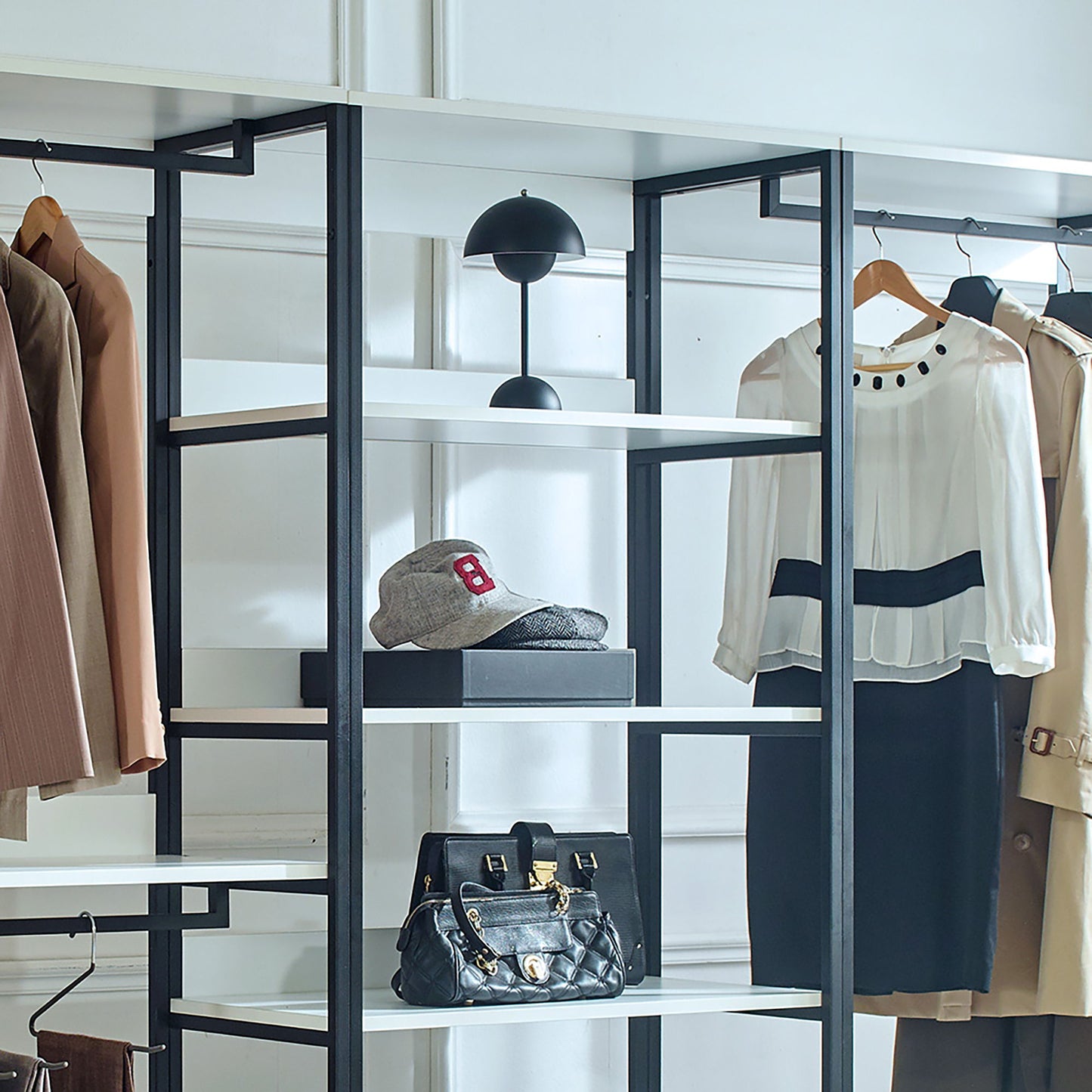 Fiona - Freestanding Walk-In Closet System - White - Wood