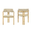 Sedona - Wood And Wicker Patio Dining Chair (Set of 2) - Natural / Brown