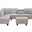 Alger - Left Hand Facing Sofa & Chaise With Ottoman