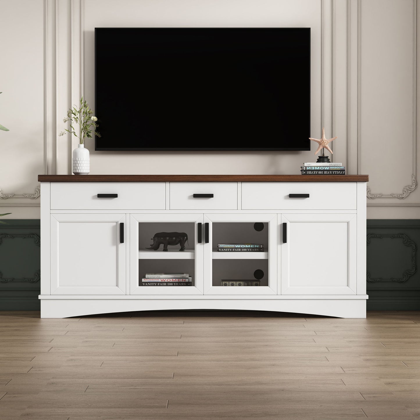 Modern TV Console & Adjustable Shelves