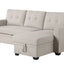 Upholstered Pull Out Sectional Sofa With Chaise