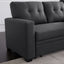 Upholstered Cushions Pull Out Sectional Sofa With Chaise