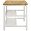 Cowichan - Kitchen Island Counter Table With Pot Rack - White