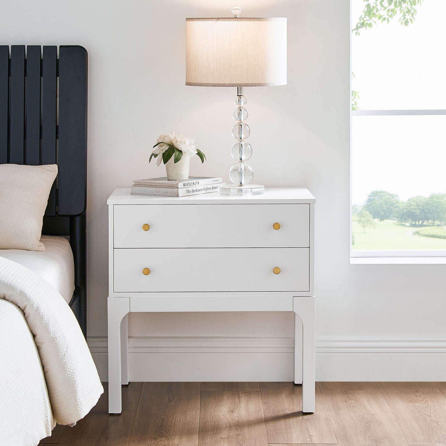 Alonso - 2 Drawer Nightstand - White
