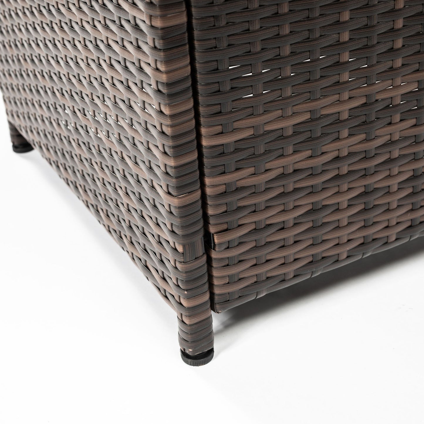 Square Fire Pit Table - Black Brown