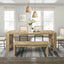 Magnus - 6 Piece Extendable Rectangular Dining Table Set With Dining Bench - Oak