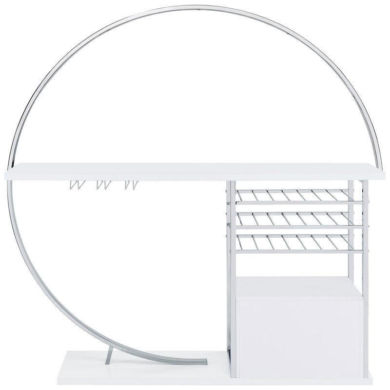 Casey - 2 Door Home Bar Storage Bar With Customizable Lighting - White