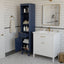 Tall Bathroom Storage Cabinet With Adjustable Shelves And 1 Drawer & Door