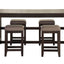 Drop Leaf Table & 4 Stools - Dark Brown