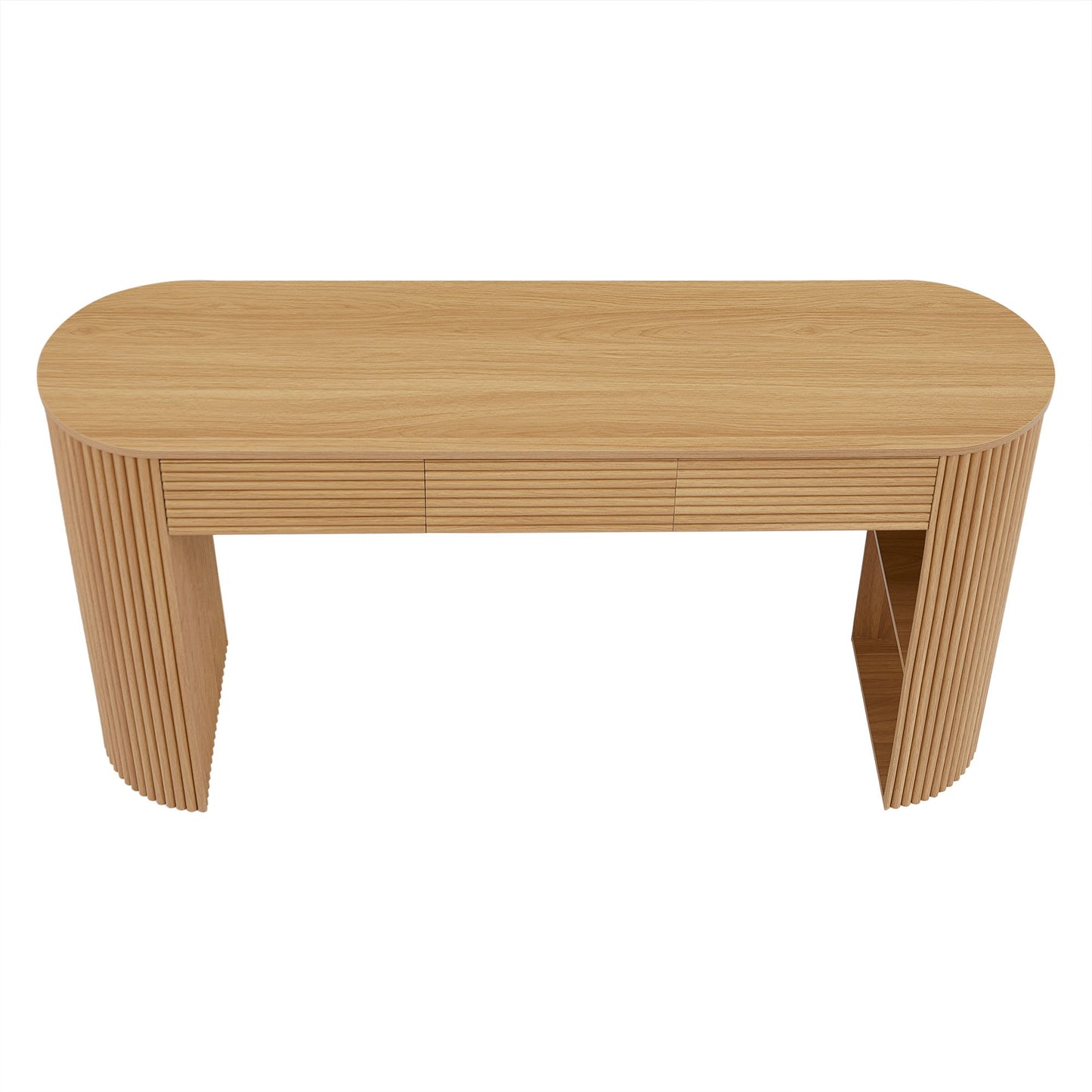 Retro Console Table With Storage, 3 Drawers